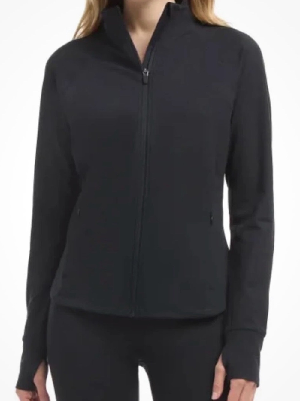 Jockey Women's Satin Stitch Yoga Jacket with Thumbholes